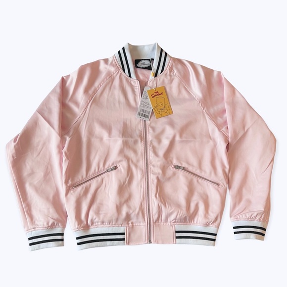 SIMPSONS 20th Century Fox BART Women Zip Light Weight JACKET Underachiever PINK - Picture 3 of 8